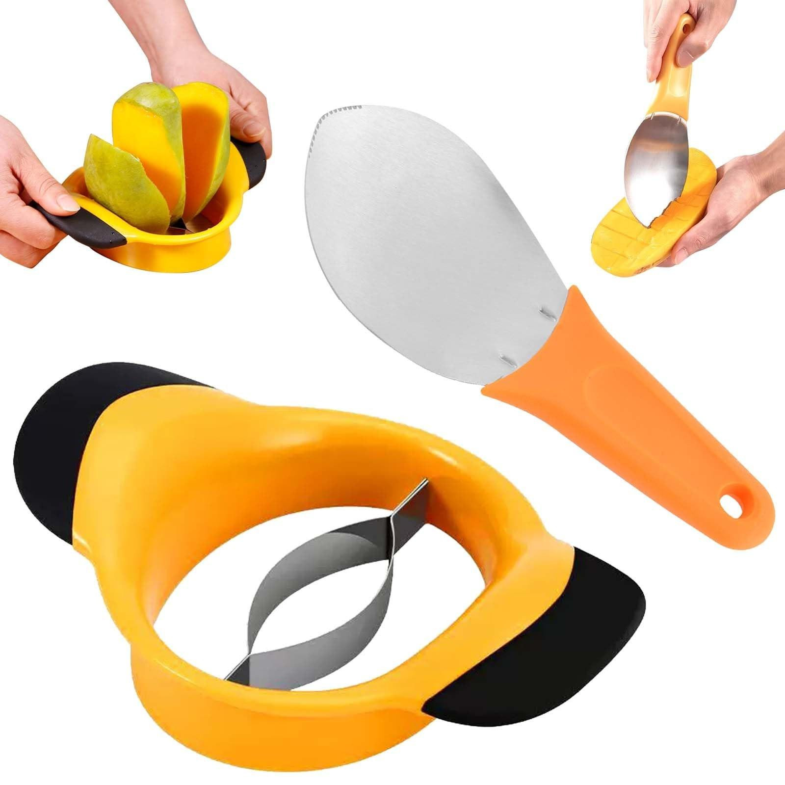 Mango Cutter met RVS Blade en Fruit Houder
