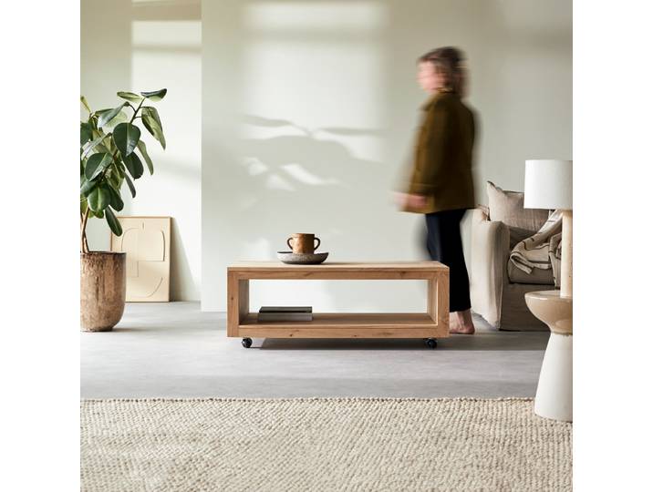 Rechteckiger Couchtisch Anoa aus massivem Eichenholz mit Knoten Anoa - Natur - Oak
