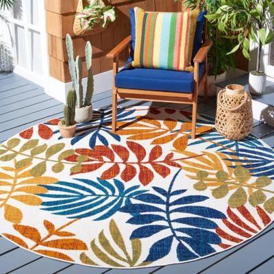 SAFAVIEH Cabana Laila Indoor/ Outdoor Waterproof Patio Floral Rug