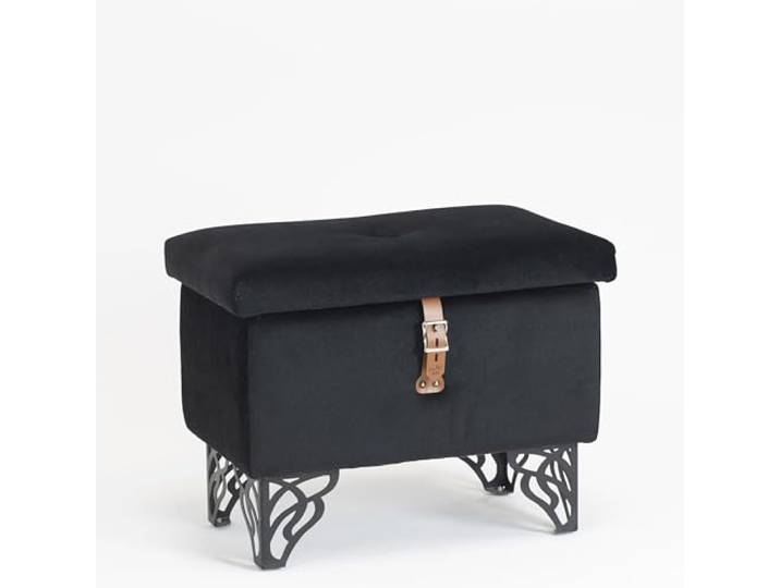Awek.eu Pouf Vienna, Sitzpouf, Samt Sitzbank mit Stauraum Vienna – Polsterhocker mit Aufbewahrung – Sitzhocker Flur Schlafzimmer Wohnzimmer – Aufbewahrungsbox mit Deckel
