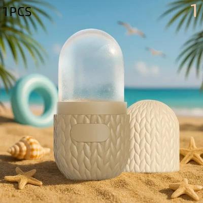 Uplifted Finds Silicone Facial Ice Roller Mold For Cold Therapy & De Puffing brown 1