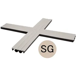 Schlüter Systems DILEX-KSBT 30/K Kreuzeinlage Zubehör für KSBT 30 EPDM (Ethylen-Eropylen-Dien) SG - Steingrau Länge: 0,2 m