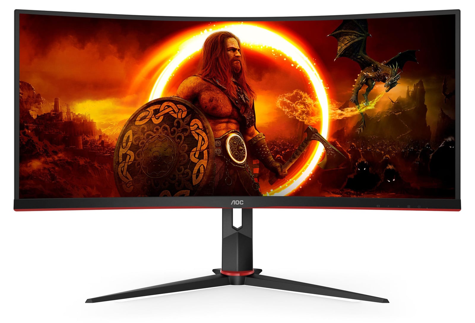 AOC CU34G2XP/BK Curved Gaming Monitor, 86,0 cm (34,0 inch), zwart