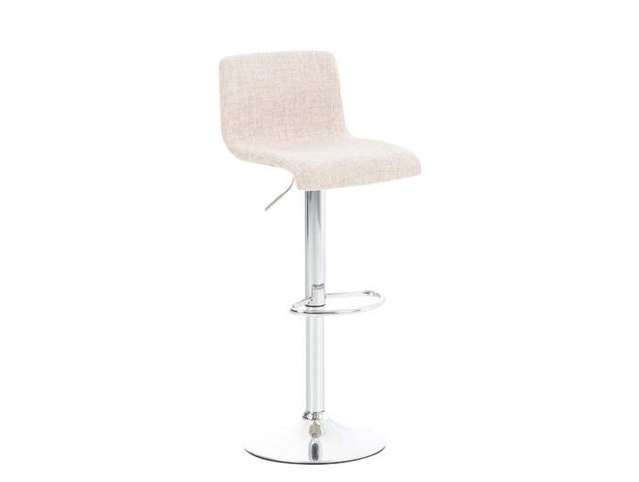 CLP Barhocker Stoff Creme, Metall, 39x84x36 cm, Esszimmer, Barmöbel, Barhocker