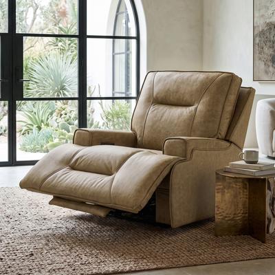 Furniture of America Premier Lyle Modern Leather Zero Gravity Power Recliner with USB Charger