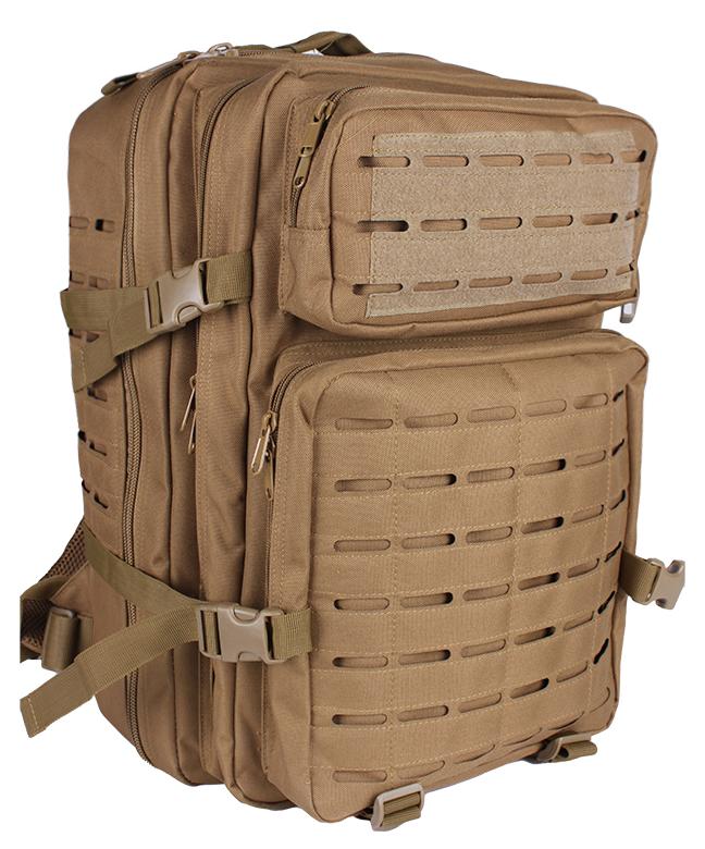 Taktischer Rucksack, 40 Liter, mit Molle-System (Lasergeschnitten) (Modell BPT9-40), Farbe: Coyote