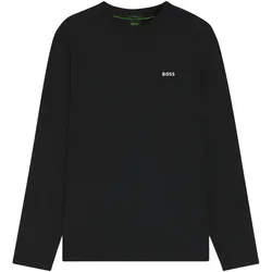 Langarmshirt mit Kontrast-Logo Schwarz XL