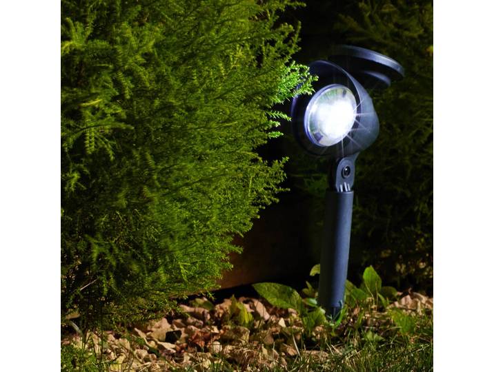 SMART GARDEN LED-Solar-Erdspießstrahler Prima, 4er Set, IP44 Prima, schwarz, Kunststoff, Modern, Solarleuchte