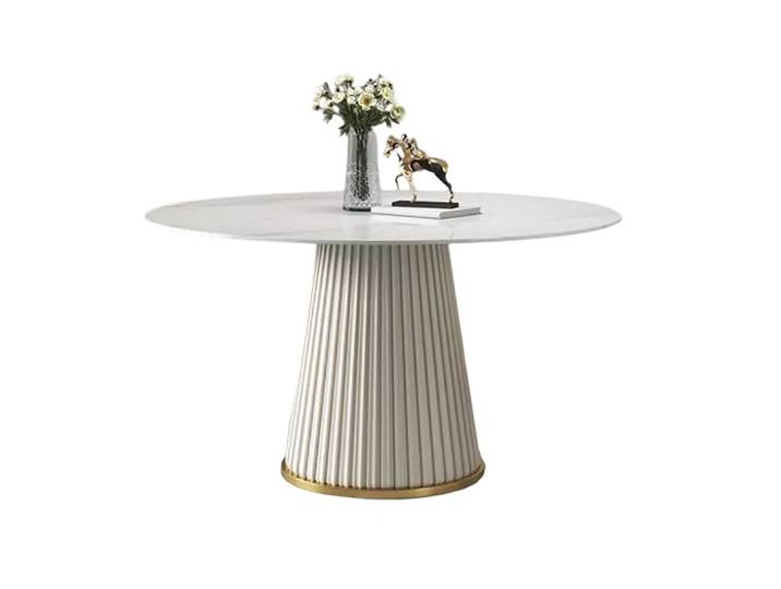 JVmoebel Esstisch Luxus Tische Runde Design Edelstahl Möbel Esszimmer Esstische Sofort (1-St., Esstisch), Made in Europa