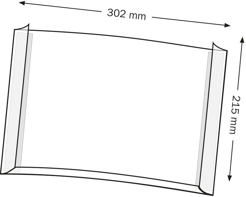 SPRINTIS 10 Unités - Porte-formulaire format paysage, PVC rigide, transparent
