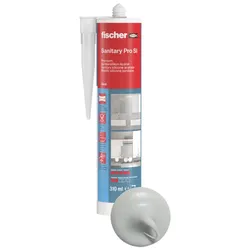 Fischer Sanitärsilikon Sanitary Pro SI (DSSA) fugengrau 310 ml - 512208