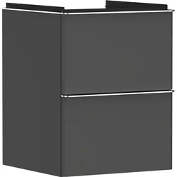 hansgrohe Xelu Q Waschtischunterschrank, 480x475, 2 Schubkästen, für Handwaschbecken, 54020000, Farbe: Möbel Diamantgrau Matt/Griff Chrom