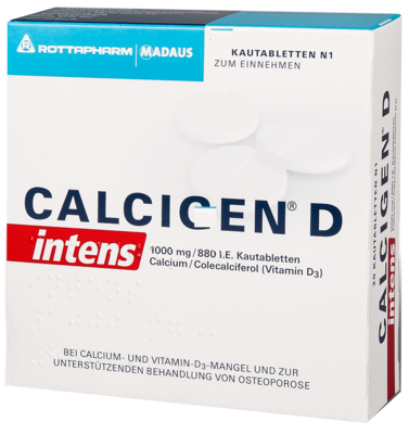 Cooper Consumer Health Deutschland GmbH CALCIGEN D intens 1000 mg/880 I.E. Kautabletten 48 St 00417119