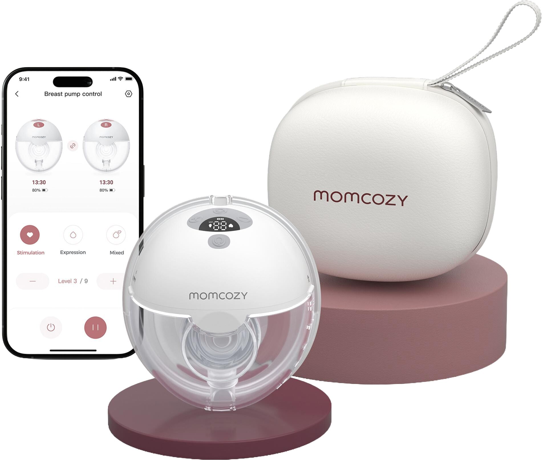 MOMCOZY Sacaleches manos libre M5 Smart simple. Blanco