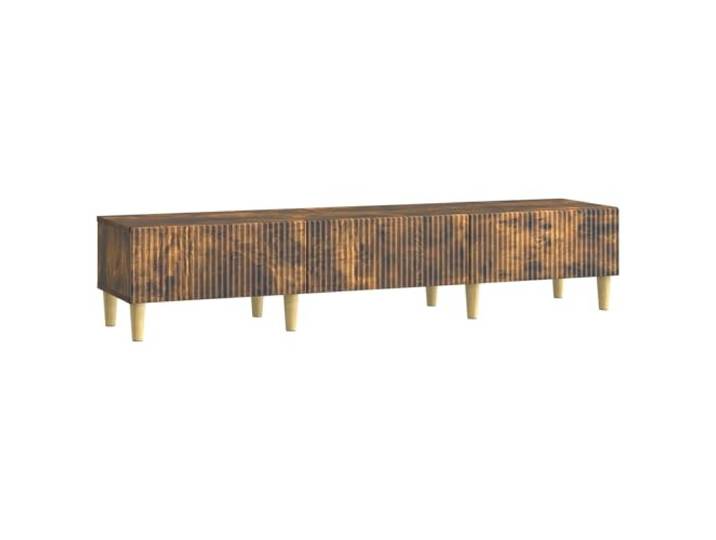 KTHLBRH TV-Möbel Eiche Rauchgrau 147 x 34,5 x 30 cm Ingenieuriertes Holz Verstellbare Einlegeböden, Schubladen, Fächer, integrierte Kabeldurchführung, modernes Design, ordentliches Wohnzimmer