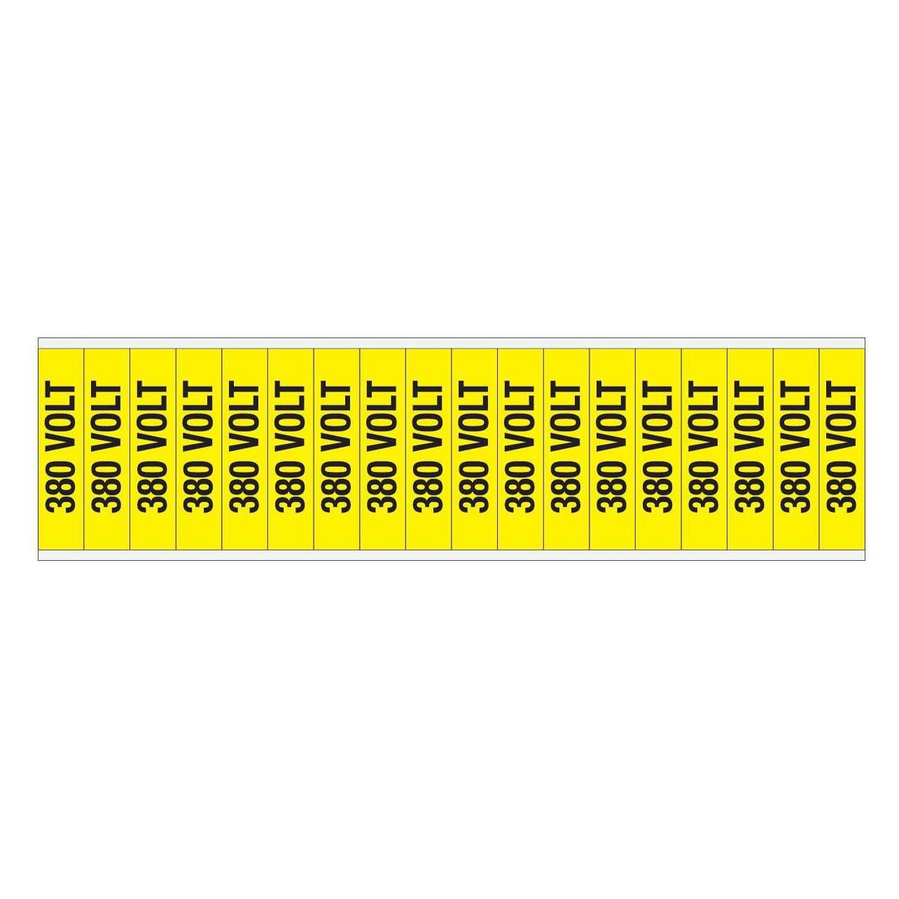 Brady Kennzeichnungen für Leitungen und Stromspannung, 380 Volt (VOLTAGE MARKERS CV 380 VOLT C)