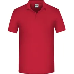 James & Nicholson Herren Bio Workwear Polo JN874 red 4XL