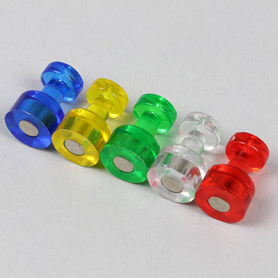 SPRINTIS 1 lot - Pin magnétique, ø = 10 mm, par lot de 10 unités jaune, plastique, néodyme