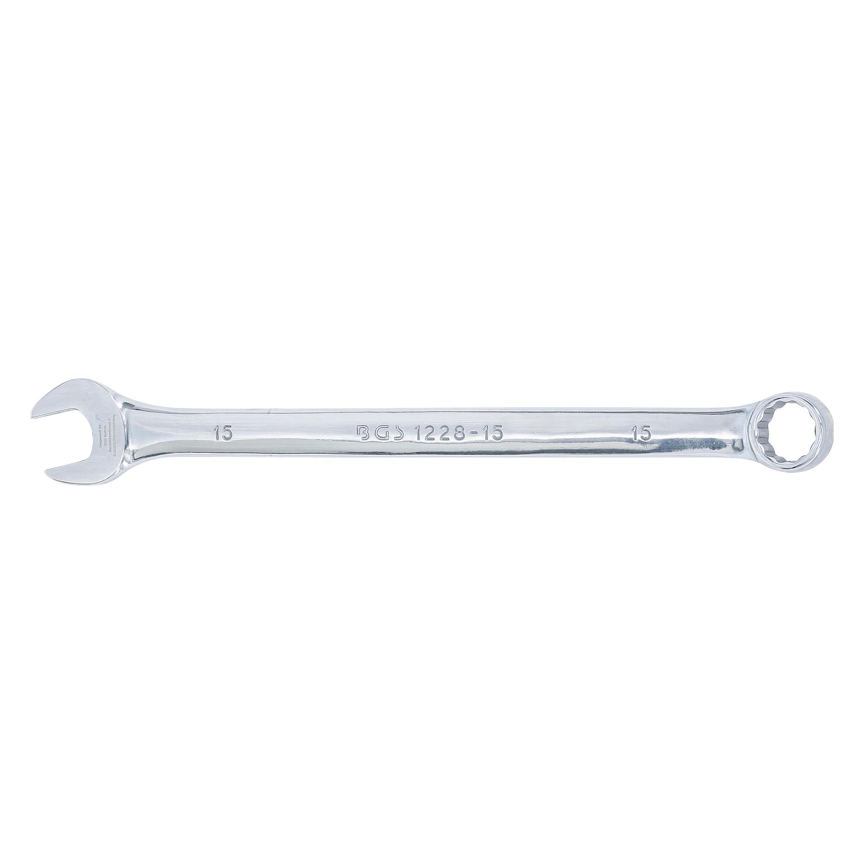 BGS Maul-Ringschlüssel extra lang SW 15 mm (15 mm) (1228-15)