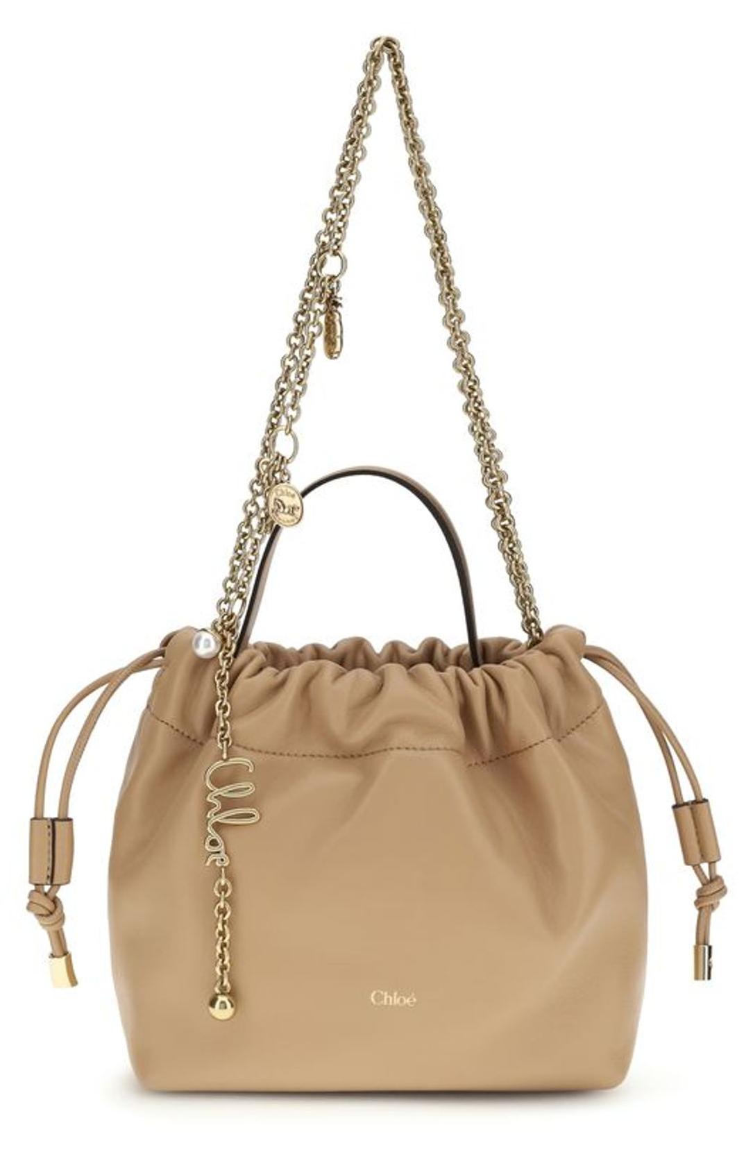Chloé Schultertasche in Beige
