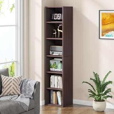 Bluebell 70.9 Inches Tall Corner Bookcase 6-cube Display Shelves
