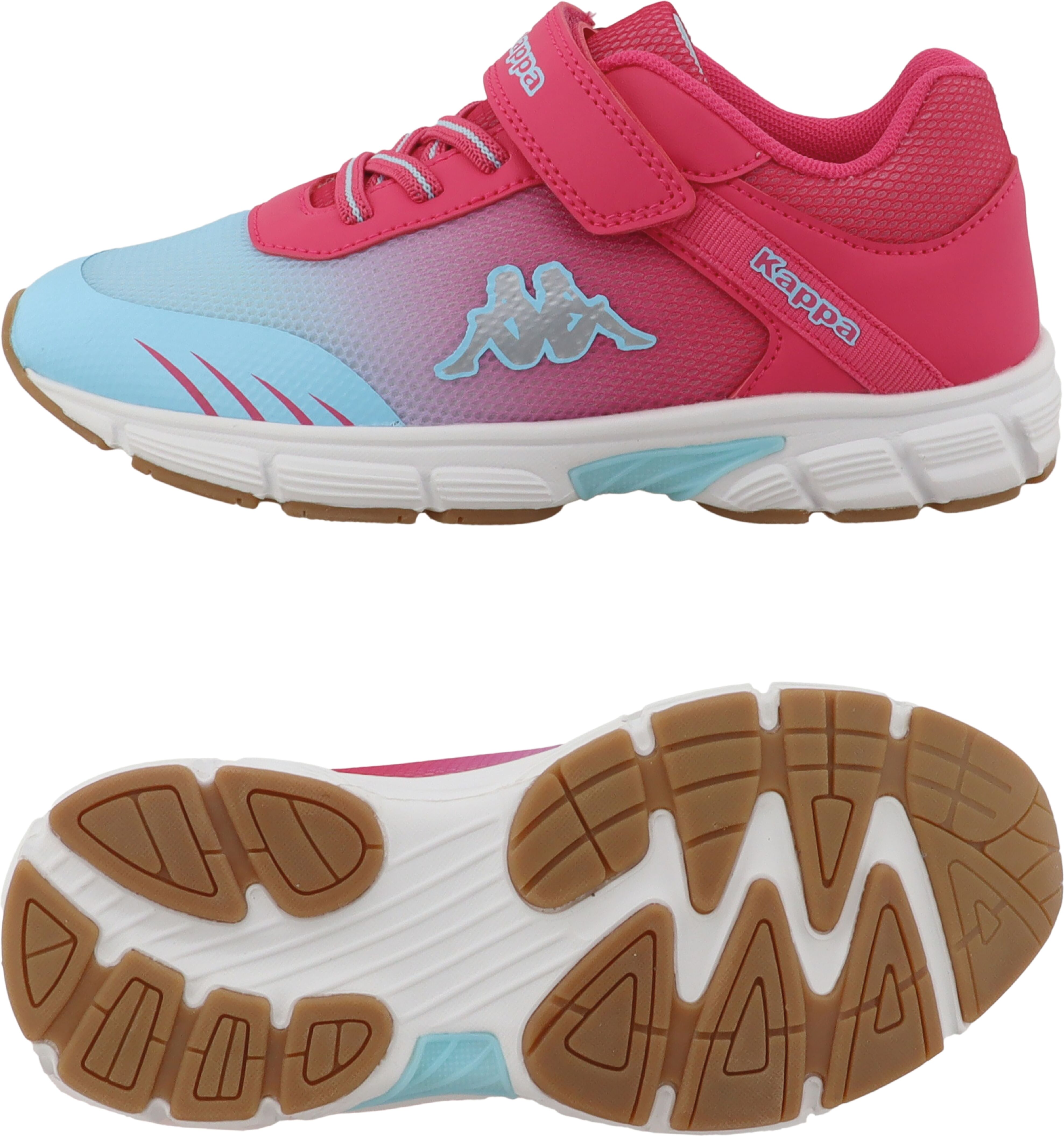 Indoorschuh KAPPA "JOLIEN", Kinder, Gr. 36, Synthetik, pink (pink, bblau), Schuhe Indoorschuh
