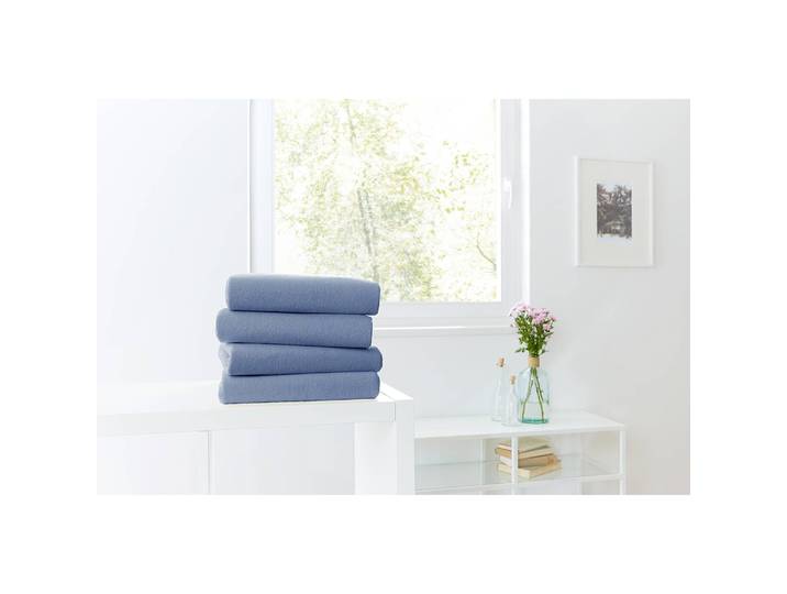 Drap-housse en peluche Sotta 100 x 200cm Bleu/Bleu