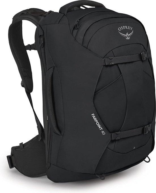 Reise-Rucksack 40L für Männer - Ideal für Reisen - Schwarz Polyester