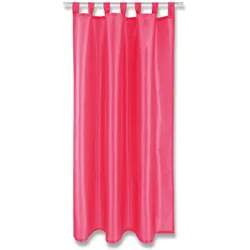 Arsvita Blickdichte Pinke Gardine Alessia mit Schlaufen in 140x175cm ( BxL ), in vielen Größen und Farben