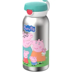 Mepal Campus Edelstahl Trinkflasche mit Klappdeckel auslaufsicher 600 ml Peppa Pig