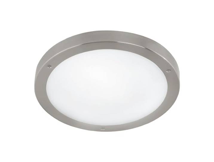 EGLO Applique murale extérieure LED Vento 1\, éclairage d’extérieur pour plafond et mur\, plafonnier en acier inox et verre\, lampe en aspect argenté\, blanc\, IP44