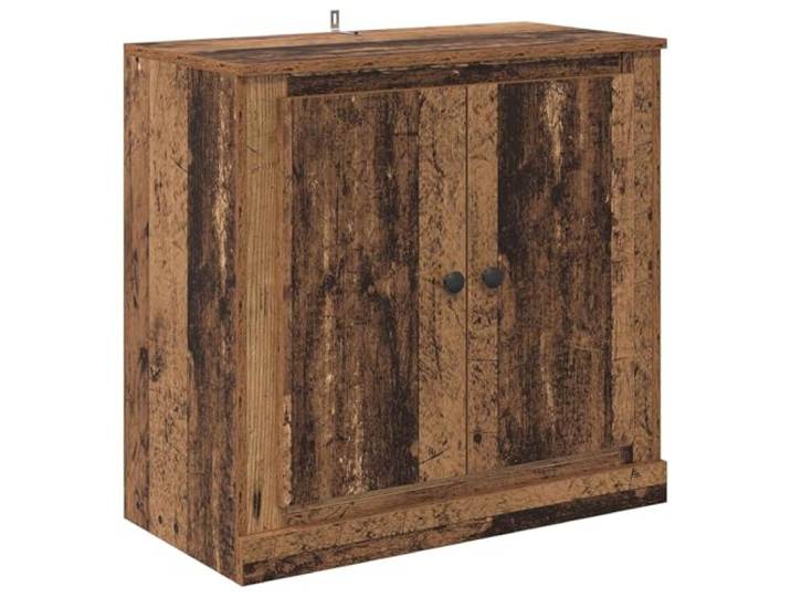 LMTYOENFG Sideboard Altholz-Optik 70x35,5x67,5 cm Kommode 2 Türen Vielseitiger Beistellschrank für Wohnzimmer und Flur mit 2 Fächern für geordnete Aufbewahrung von Geschirr und Dekoration.