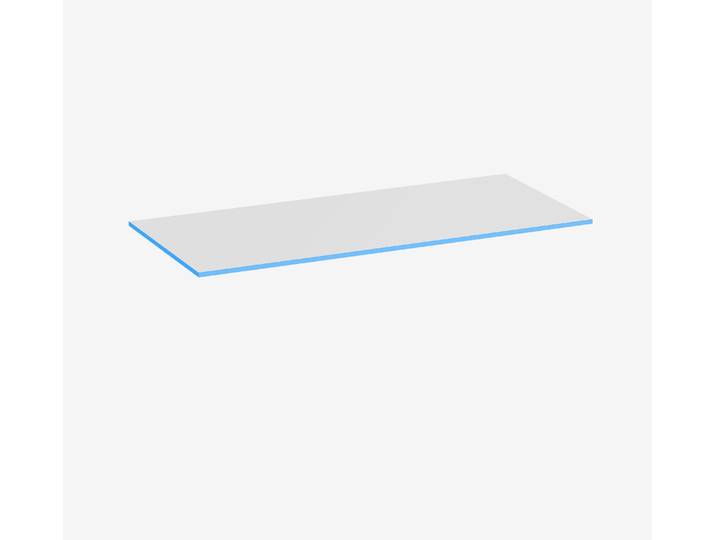 Gaming Tischplatte Weiß Rechteck Topweiß Ocean 1800 x 800 x 19 mm