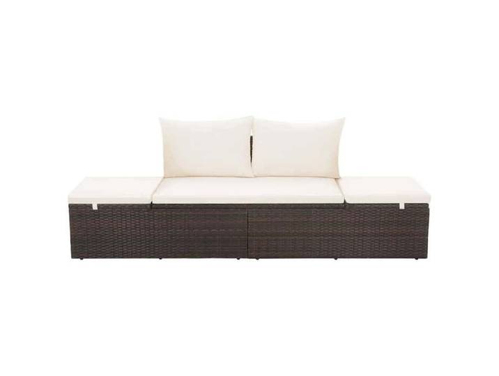 Mode Lit de jardin CHEZ YIYI assise optimal Bain de Soleil - Marron 195x60cm Résine tressée 195x60x60cm _32167096974
