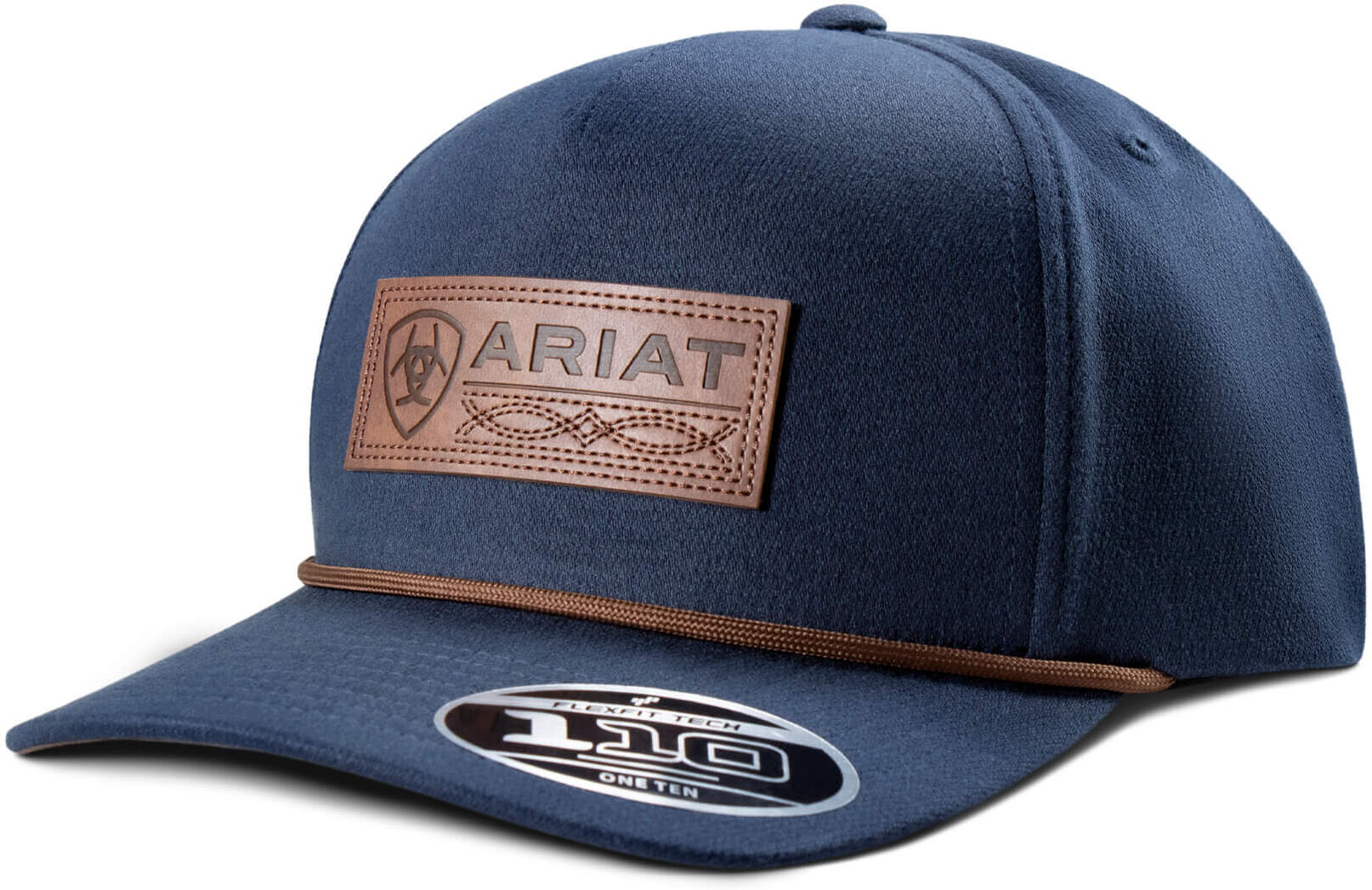 Boot Stitch Faux Leather Patch Cap in Navy by Ariat
