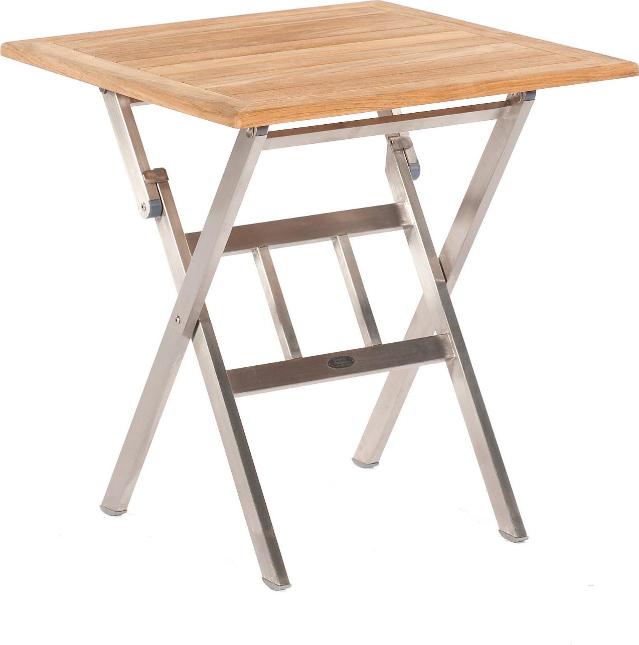 Sonnenpartner Klapptisch Base 70x70 cm Edelstahl Tischsystem wählbare Tischplatte