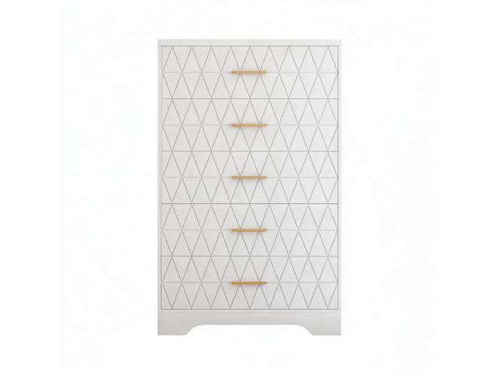 GarveeHome Kommode Mit 5 Schubladen, Kommodenschrank Schlafzimmer, 120 cm Aus MDF, 80 x 40 cm, standfest und pflegeleicht, für Flur, Büro und Gästezimmer, ideal für Wäsche, Kleidung und Accessoires