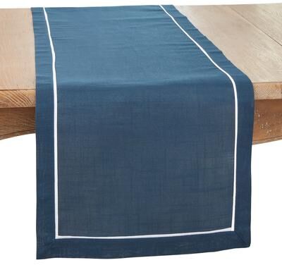 Saro Lifestyle Classic Border Design Table Runner
