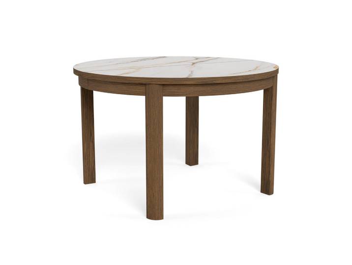 Mid.you Esstisch Southampton, Beige, Braun, Keramik, Marmoroptik, rund, 120x75x120 cm, Esszimmer, Tische, Esstische, Esstische rund