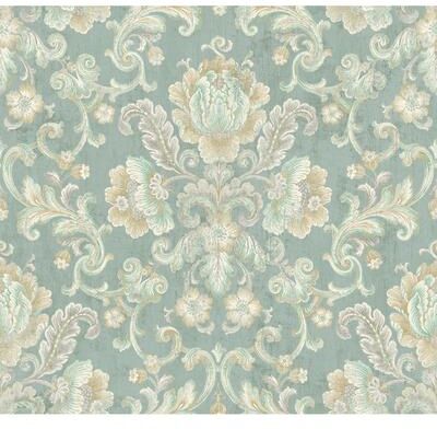 Seabrook Designs Norris Floral Cameo Unpasted Wallpaper