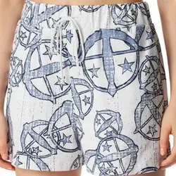 Schiesser Mix and Relax Women Shorts Weiß Muster Baumwolle Small Damen