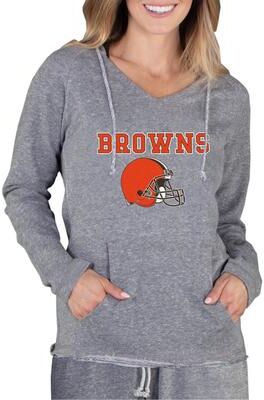 NFL Mainstream Women's Long-Sleeve Hooded Top (Size Medium) Cleveland Browns, Cotton,Polyester,Rayon