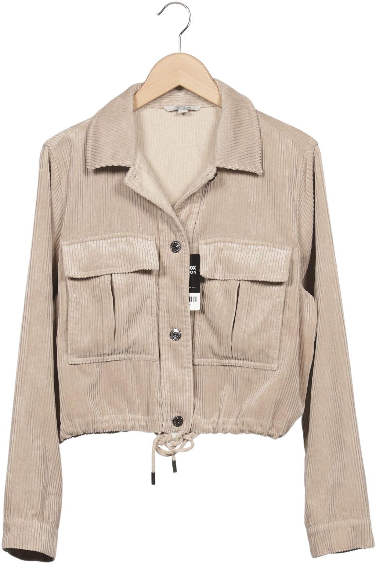Comma Damen Jacke, Beige, Gr. EU 42, Synthetik - Second Hand