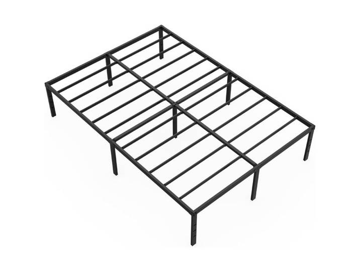 Cadre de lit - UISEBRT - 90x200cm - Métal Noir - Design Contemporain - 1 place