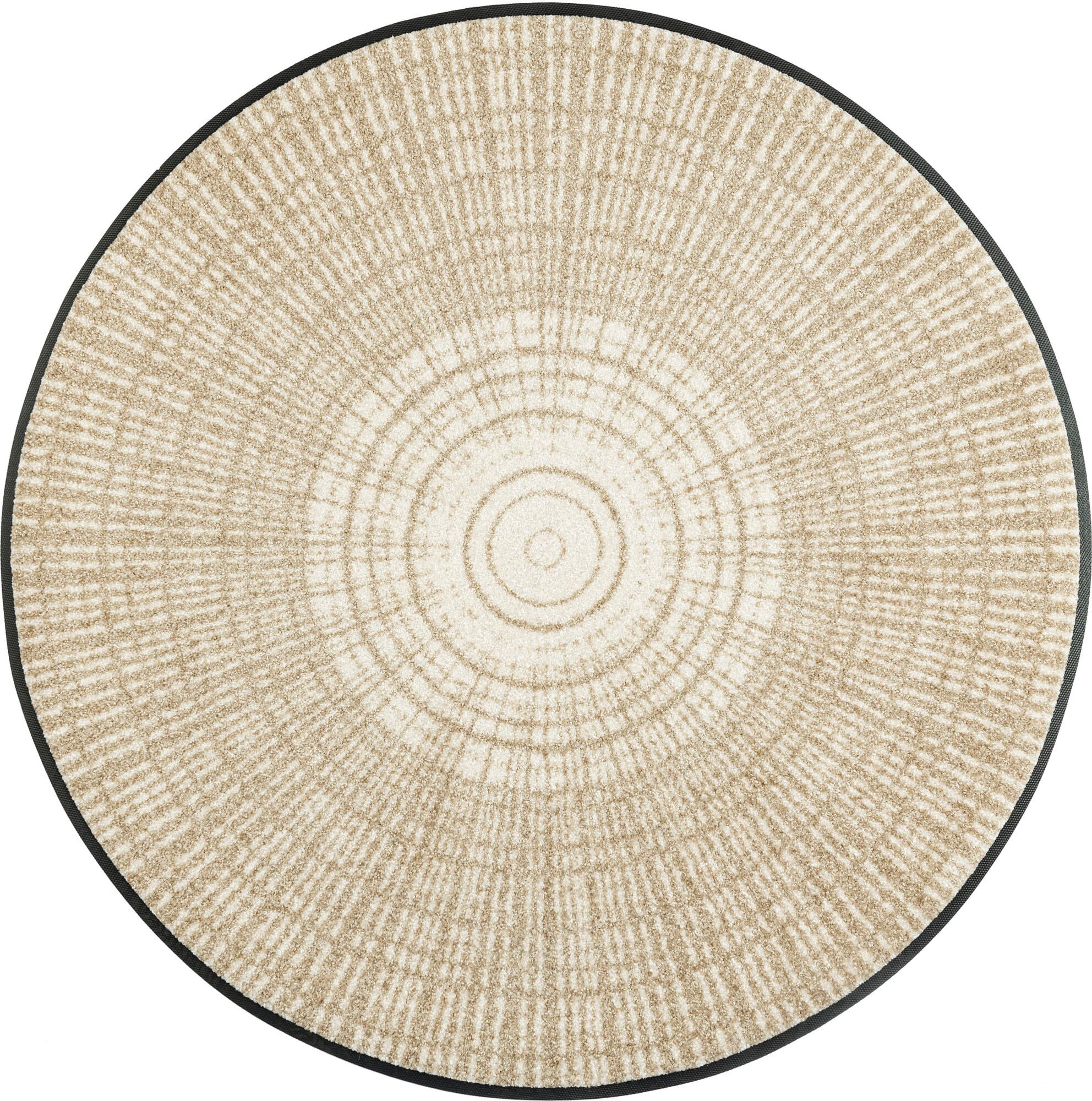 Teppich "Cascara beige", beige, B:85cm H:7mm L:85cm Ø:85cm, Polyamid, WASH+DRY BY KLEEN-TEX, Teppiche, Teppich beige B : 85cm Ø 85cm 1 Stk., 7mm, L: 85cm Ø 85cm