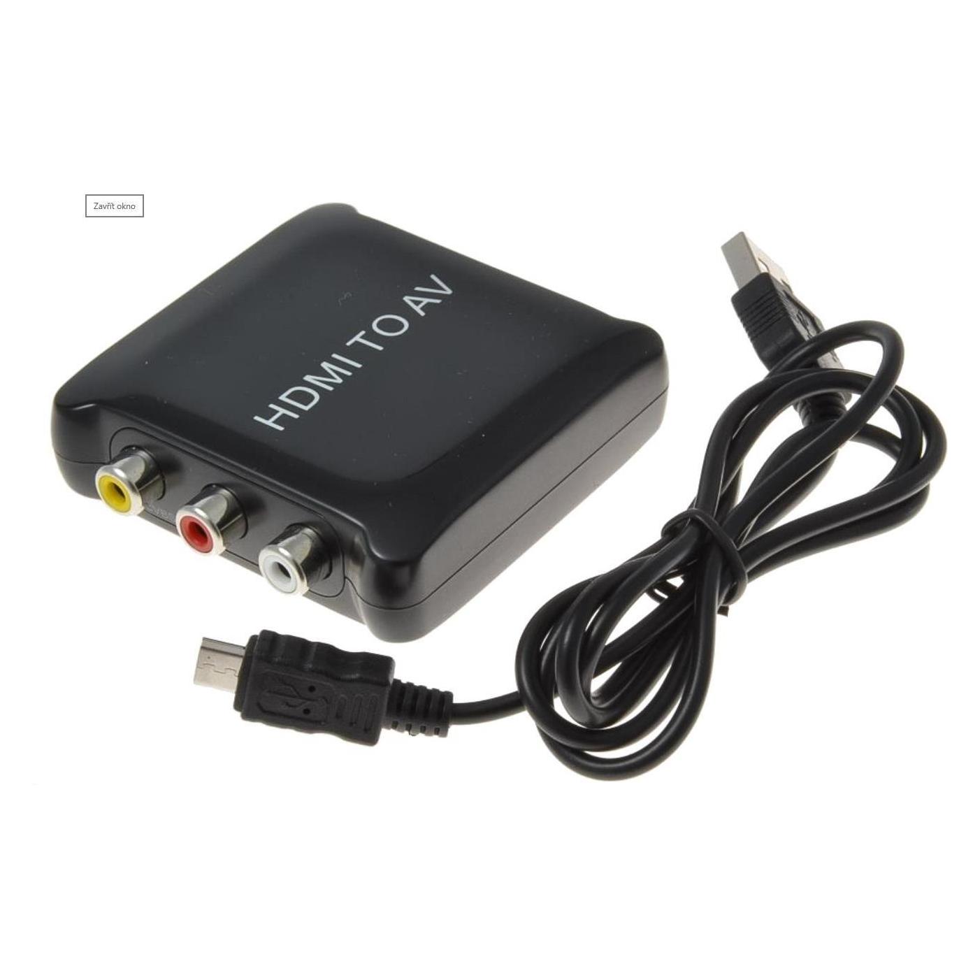 PremiumCord pÅevodník HDMI na kompozitní signál a stereo zvuk (HDMI) (KHCON-16)