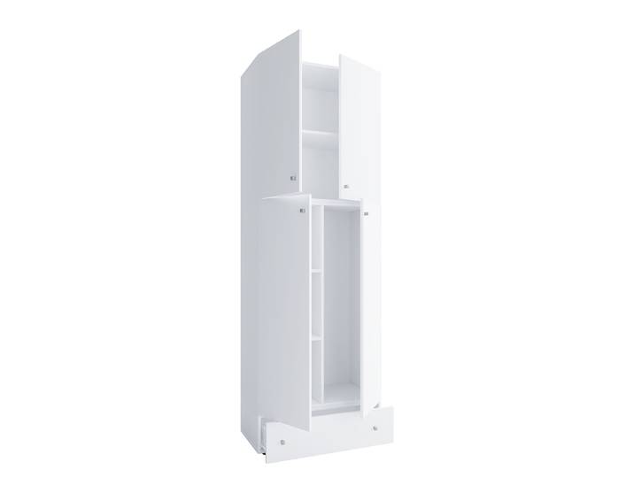 Armoire polyvalente avec tiroir 200cm Blanc/Blanc