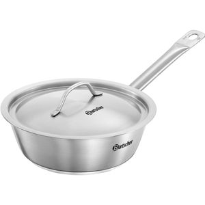 Bartscher Pfanne E200-D1, 100456, Ø 20cm, induktionsgeeignet, Edelstahl