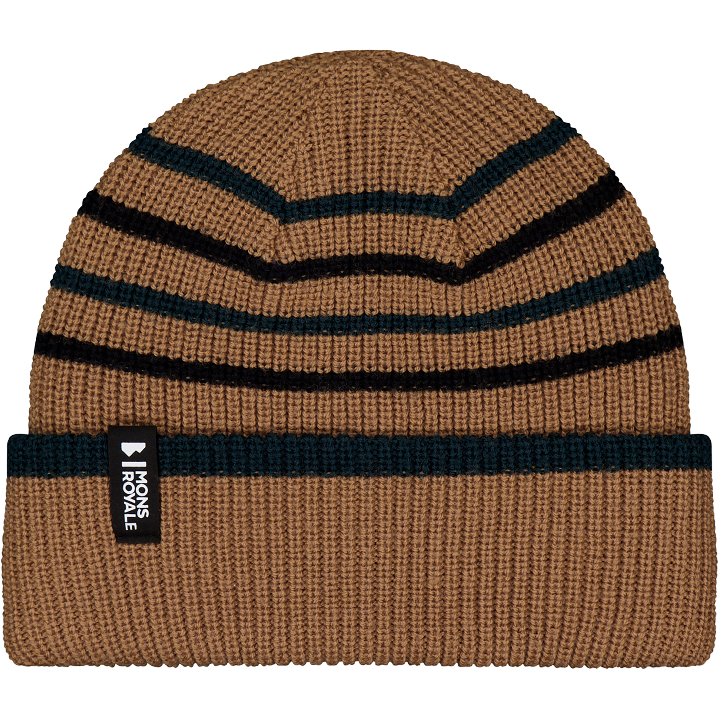 Mons Royale Stripey Merino Mützen & Beanies grau Lifestyle Schnell trocknend Merinowolle