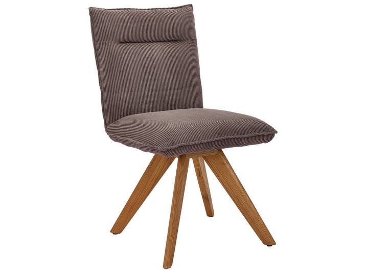 Stuhl, Taupe, 47x87x62 cm, Wildeiche Massiv, Drehbar, Modern, Johann-Jakob